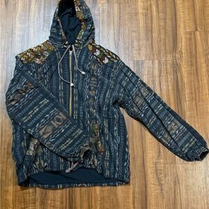 Vintage Patterned Hoodie